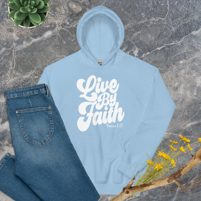 F&H Christian Live By Faith Womens Hoodie
