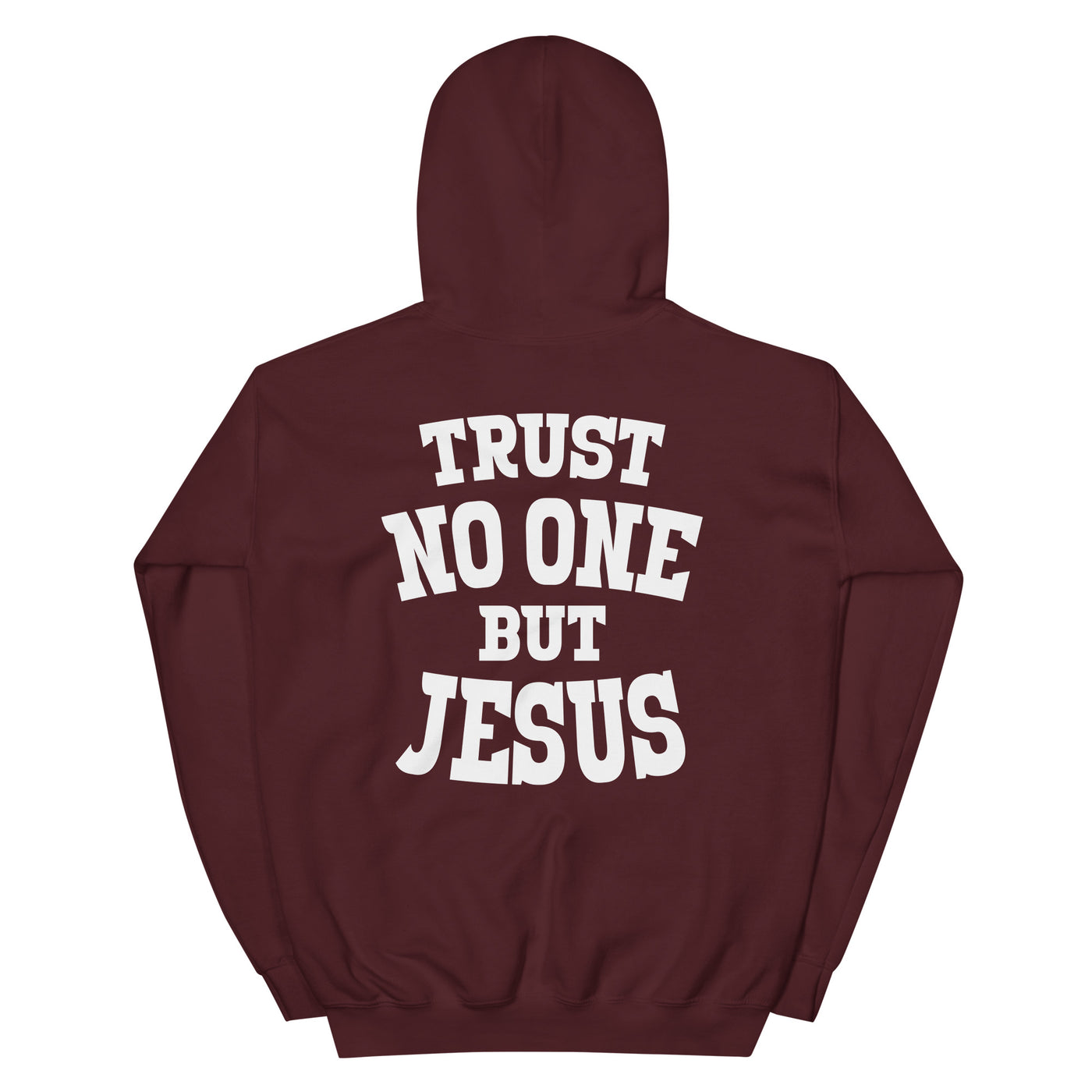 F&H Christian Cross Trust No One But Jesus Two Sided  Womens Hoodie