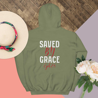 Christian Saved by Grace Two Sided Hoodie