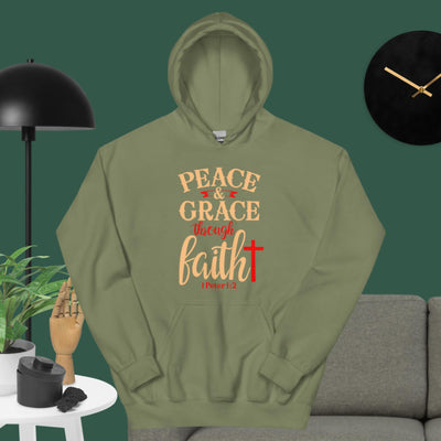 F&H Christian Peace & Grace through Faith Mens Hoodie