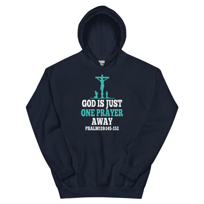 F&H Christian God is Just One Prayer Away Mens Hoodie