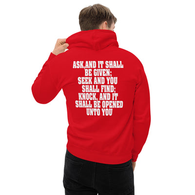 F&H Christian Matthew 7:7 Ask, and It Shall be Given Two Sided Hoodie