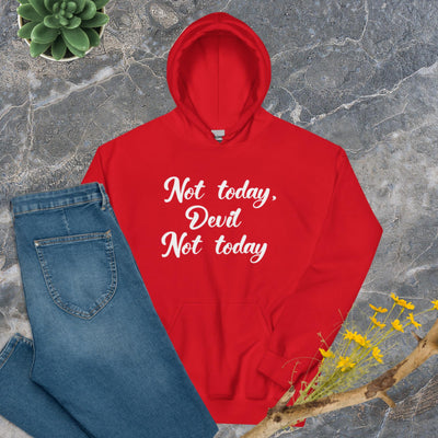 F&H Christian Not Today Devil Womens Hoodie