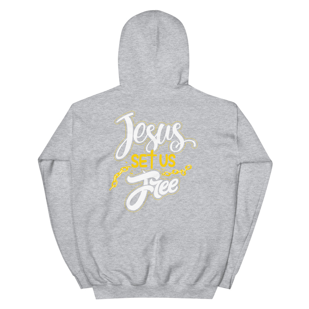 F&H Christian Jesus Set Us Free Two Sided Mens Hoodie