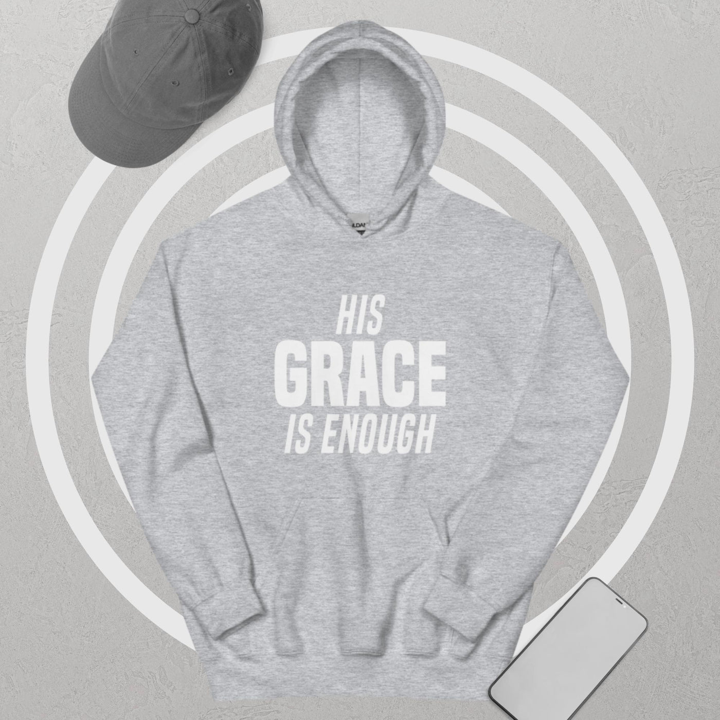 F&H Christian His Grace Is Enough Mens Hoodie