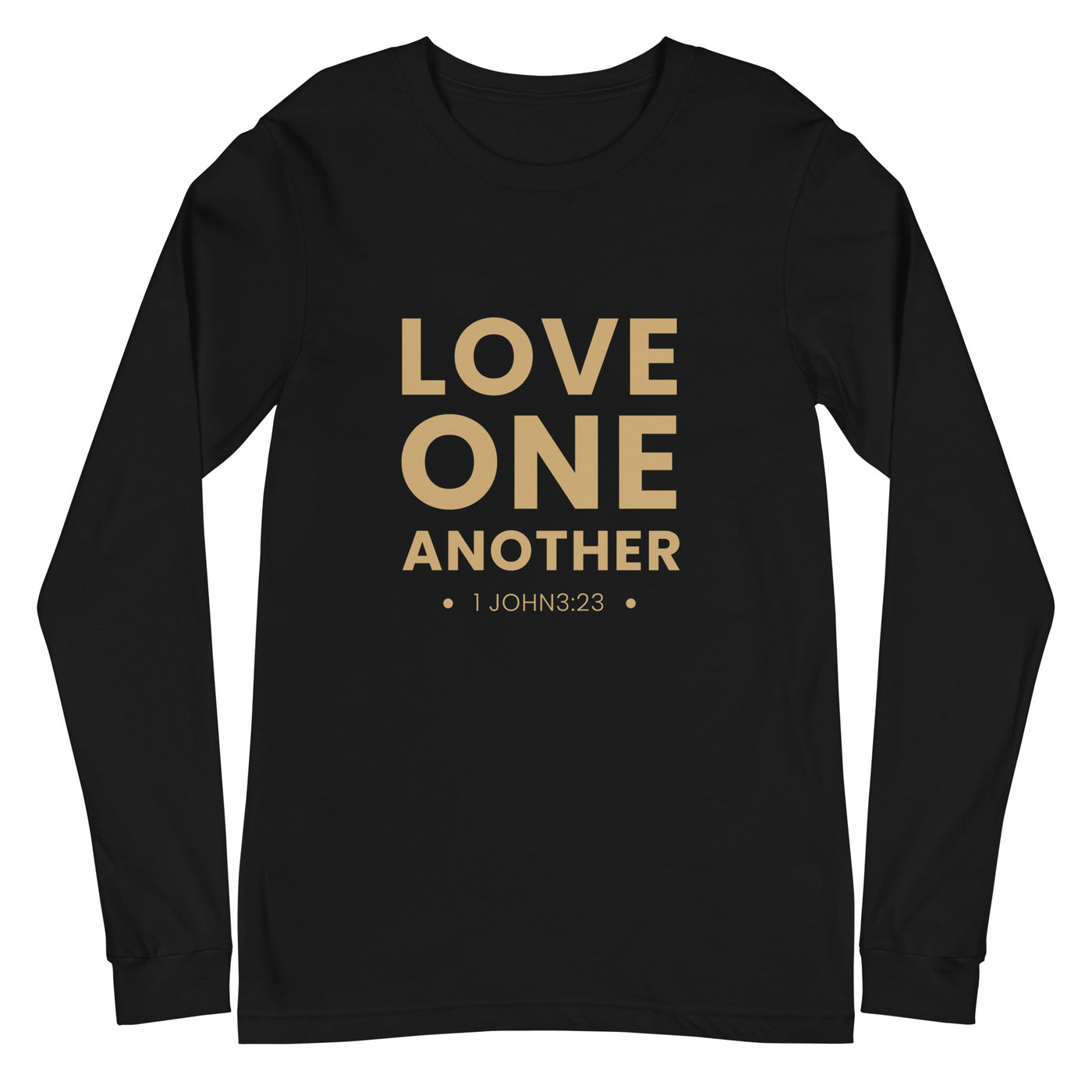 F&H Christian Love One Another Men's Long Sleeve Tee - Faith and Happiness Store