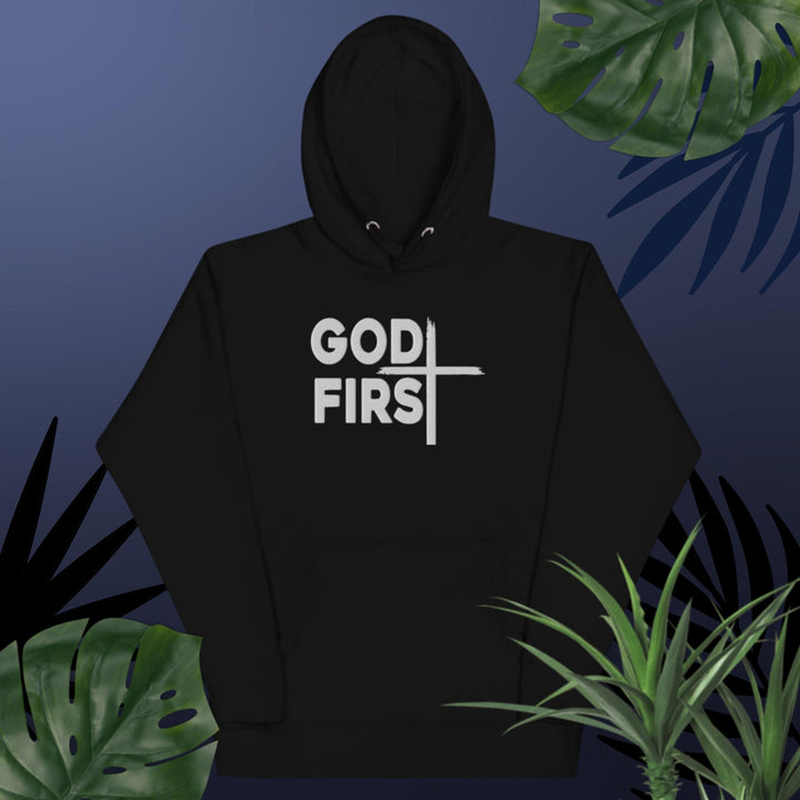 F&H Christian God First Unisex Embroidered Hoodie