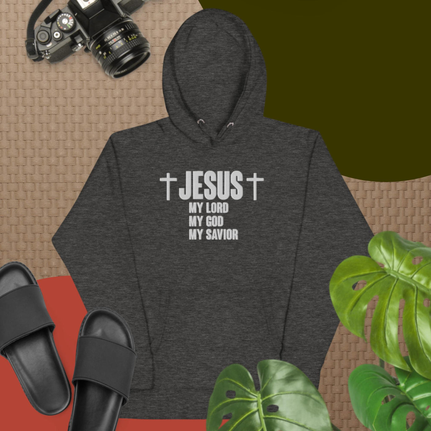F&H Christian Jesus My Lord My God Embroidered Unisex Hoodie