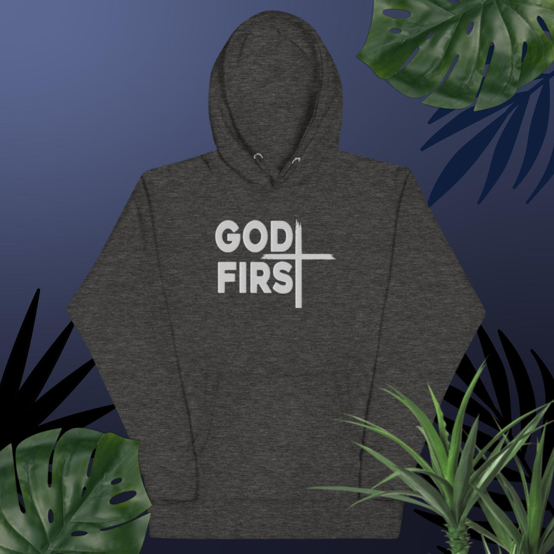 F&H Christian God First Unisex Embroidered Hoodie