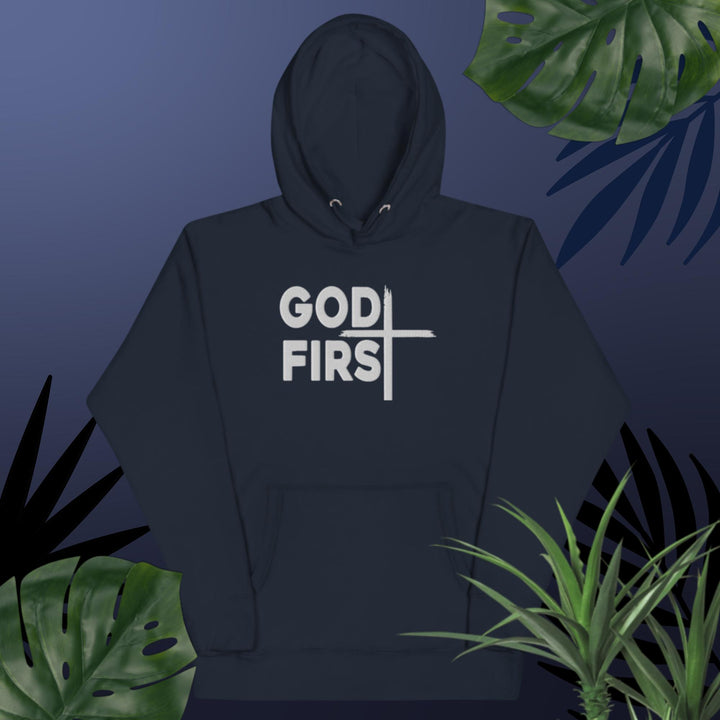 F&H Christian God First Unisex Embroidered Hoodie
