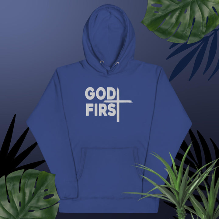 F&H Christian God First Unisex Embroidered Hoodie