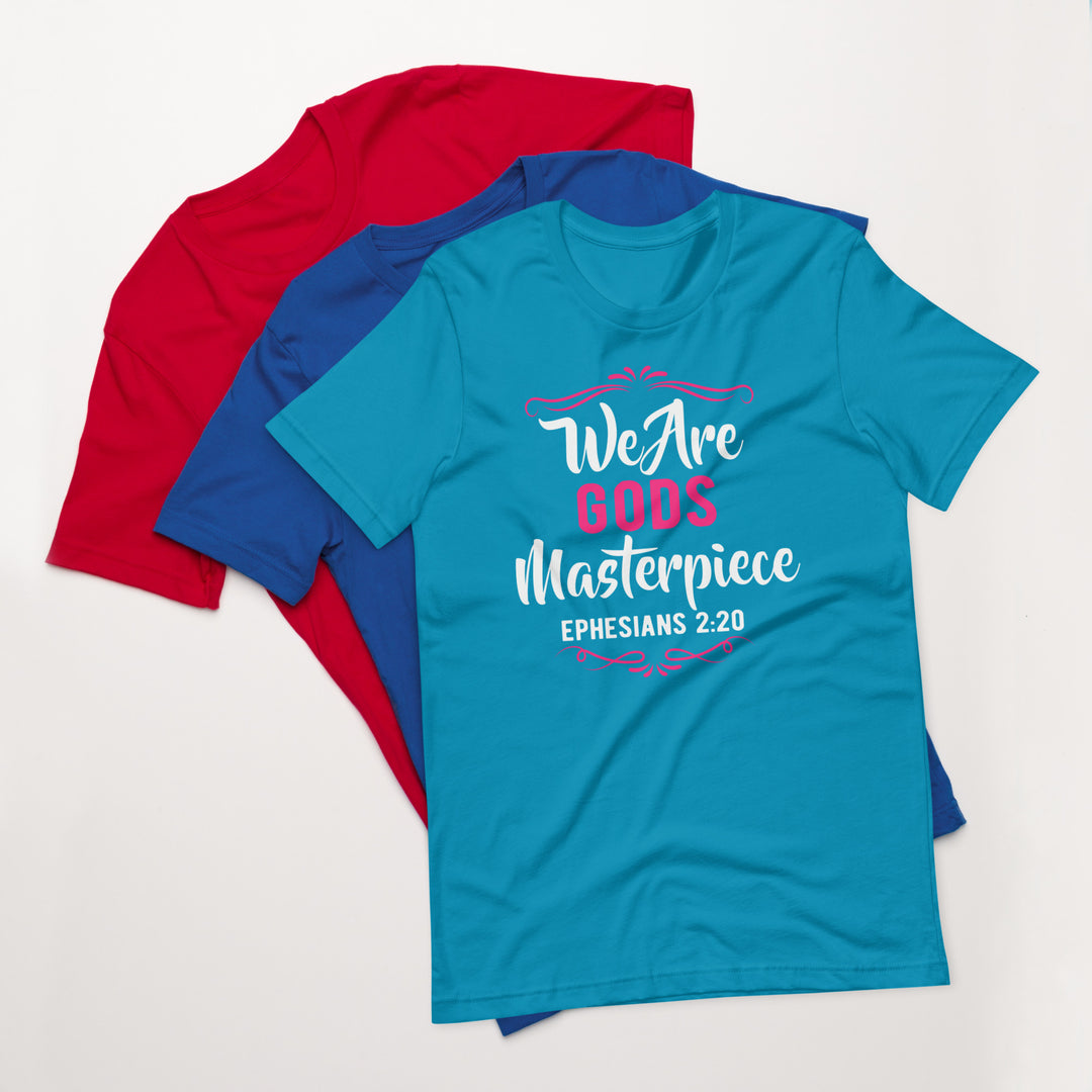 F&H Christian We Are Gods Masterpiece Ephesians 2:20 Womens t-shirt
