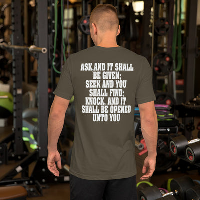 F&H Christian Matthew 7:7 Ask, and It Shall Be Given Men's T-shirt