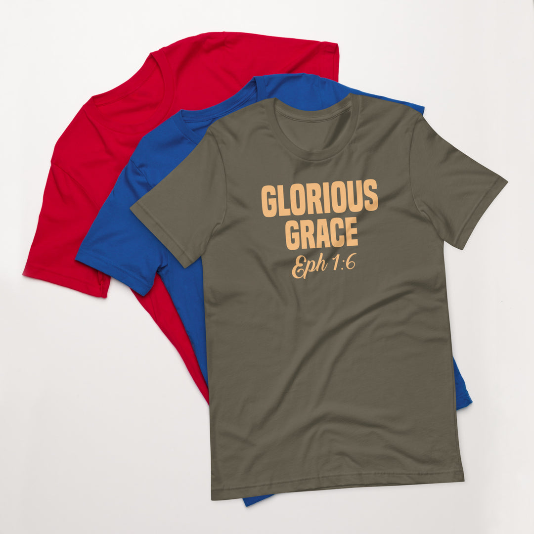 F&H Christian Glorious Grace Ephesians 1:6 Mens t-shirt