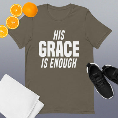 F&H Christian His Grace Is Enough Mens T-shirt