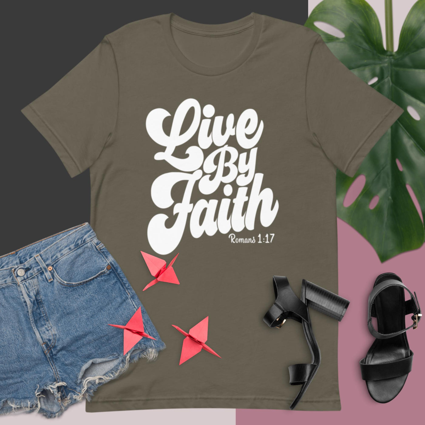 F&H Christian Live By Faith Women t-shirt