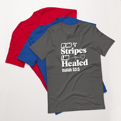 F&H Christian By His Stripes I am Healed Womens t-shirt