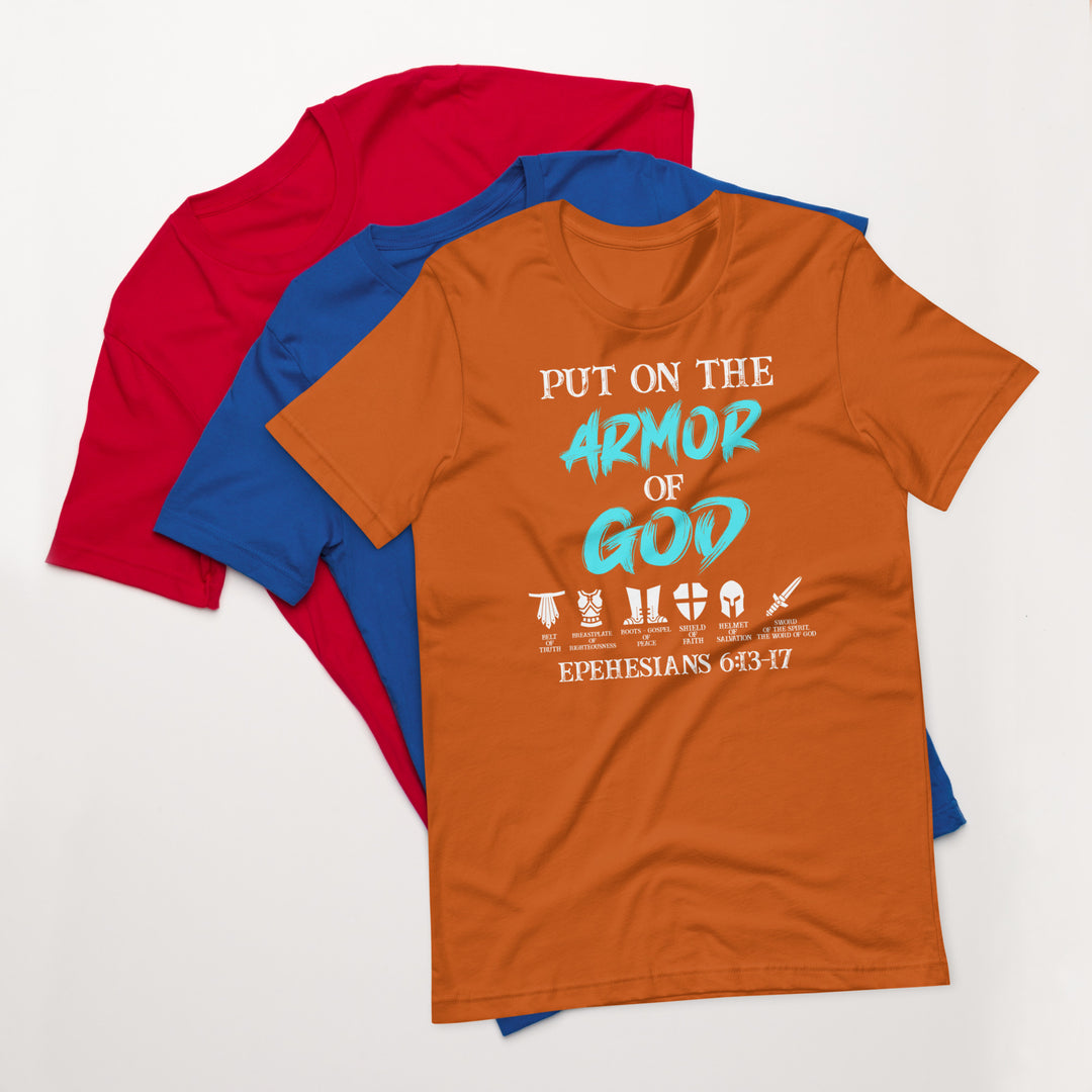 F&H Put on the Armor of God Ephesians 6:13-17 Mens T-shirt