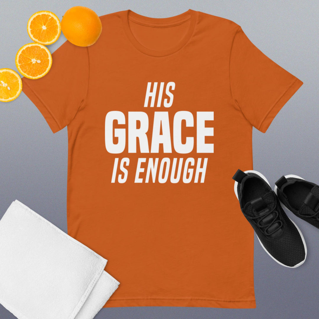 F&H Christian His Grace Is Enough Mens T-shirt