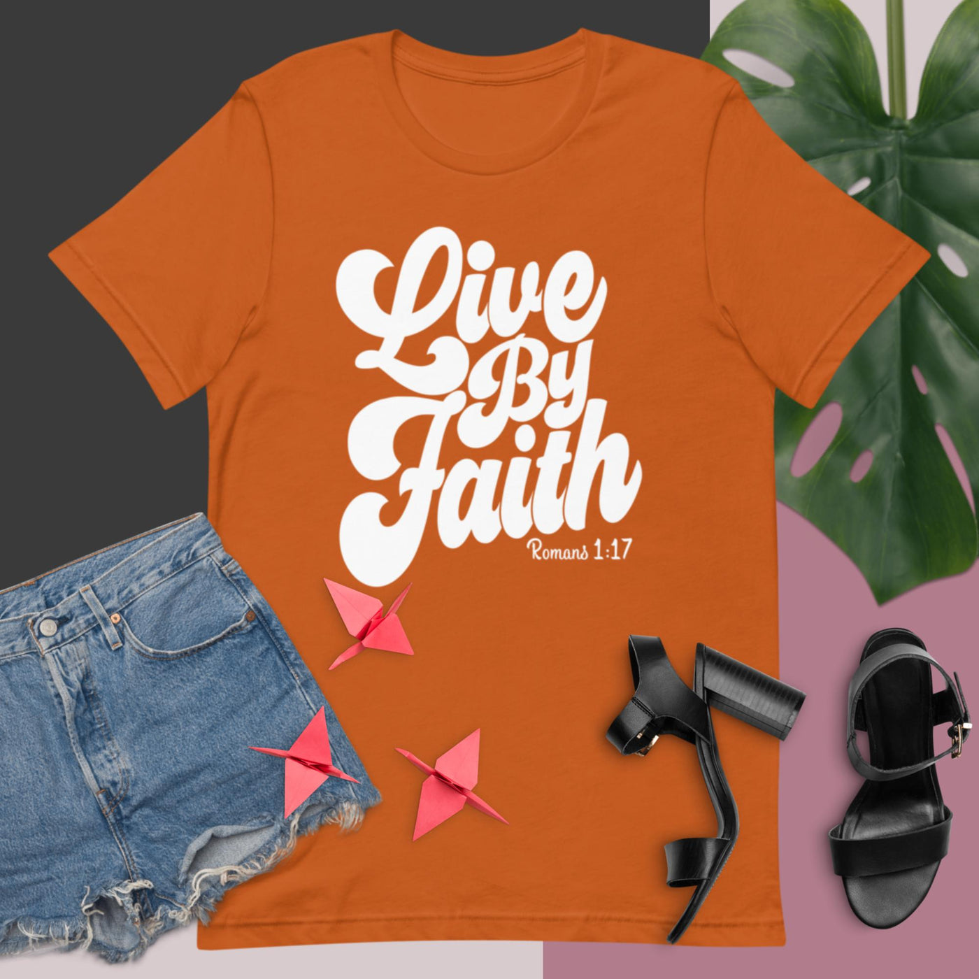 F&H Christian Live By Faith Women t-shirt