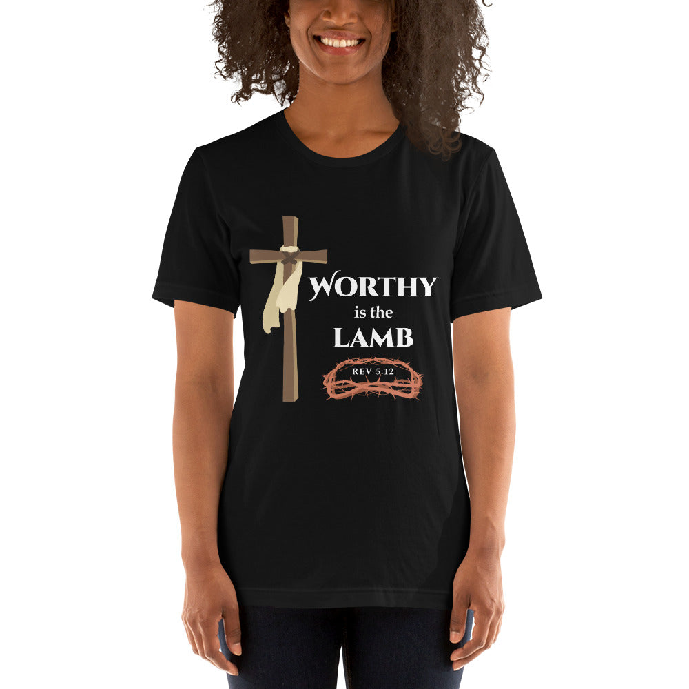 F&H Worthy is the Lamb Womens t-shirt - Faith and Happiness Store