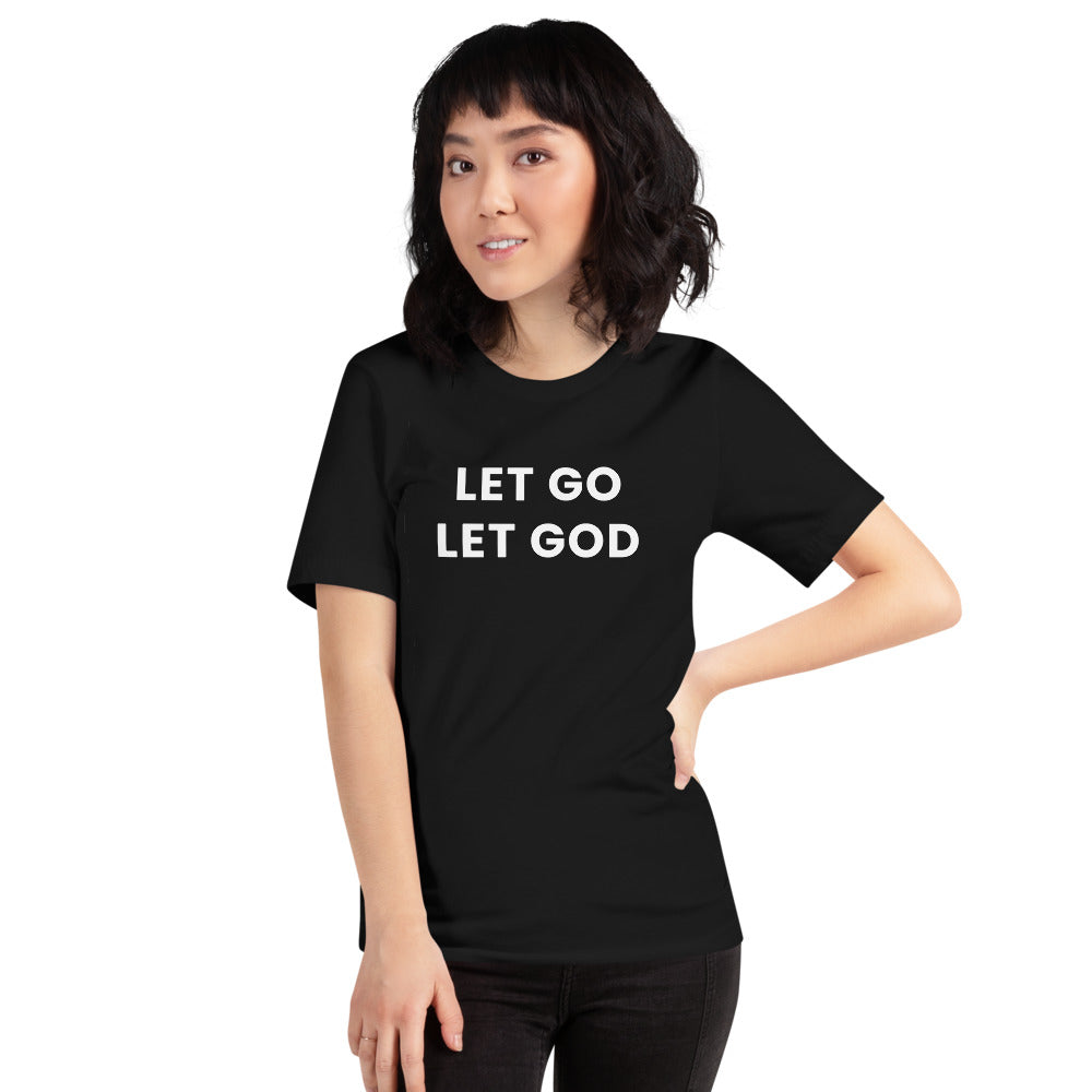 F&H Let Go Let God Women t-shirt - Faith and Happiness Store