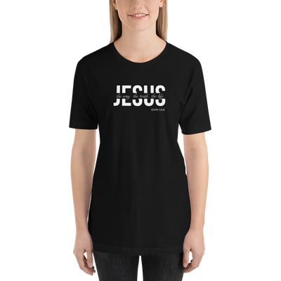 F&H Christian Jesus Cut In The Middle Women t-shirt - Faith and Happiness Store