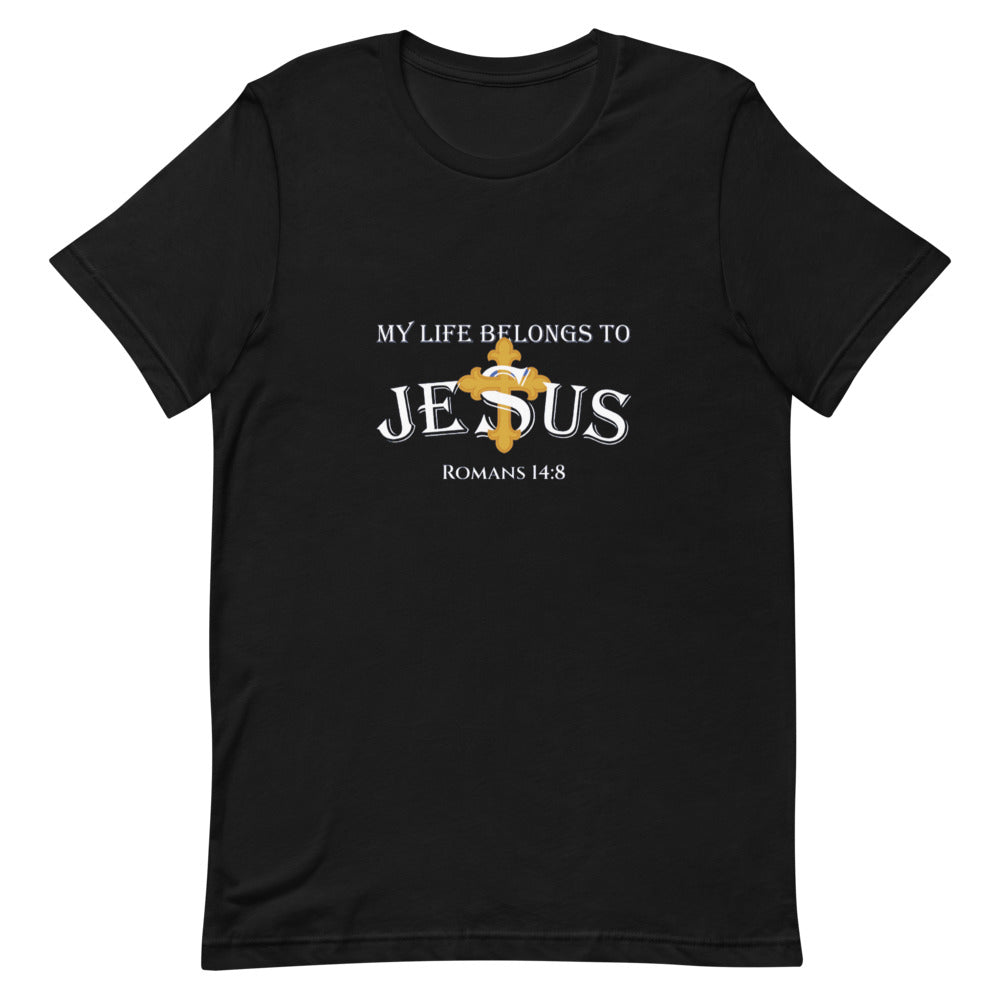 F and H Christian My Life Belongs To Jesus Womens T Shirt