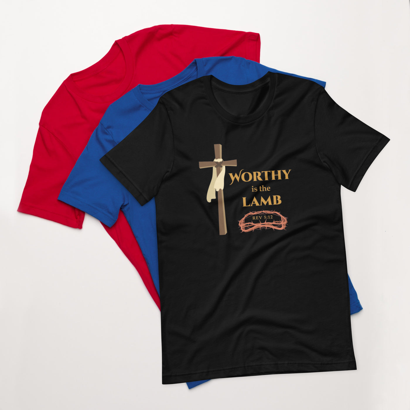 F&H Christian Worthy is the Lamb Men's T-Shirt - Faith and Happiness Store