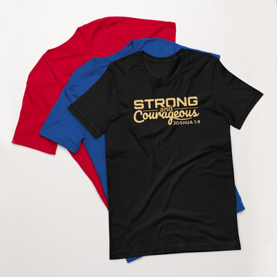 F&H Christian Strong & Courageous Men's T-shirt - Faith and Happiness Store