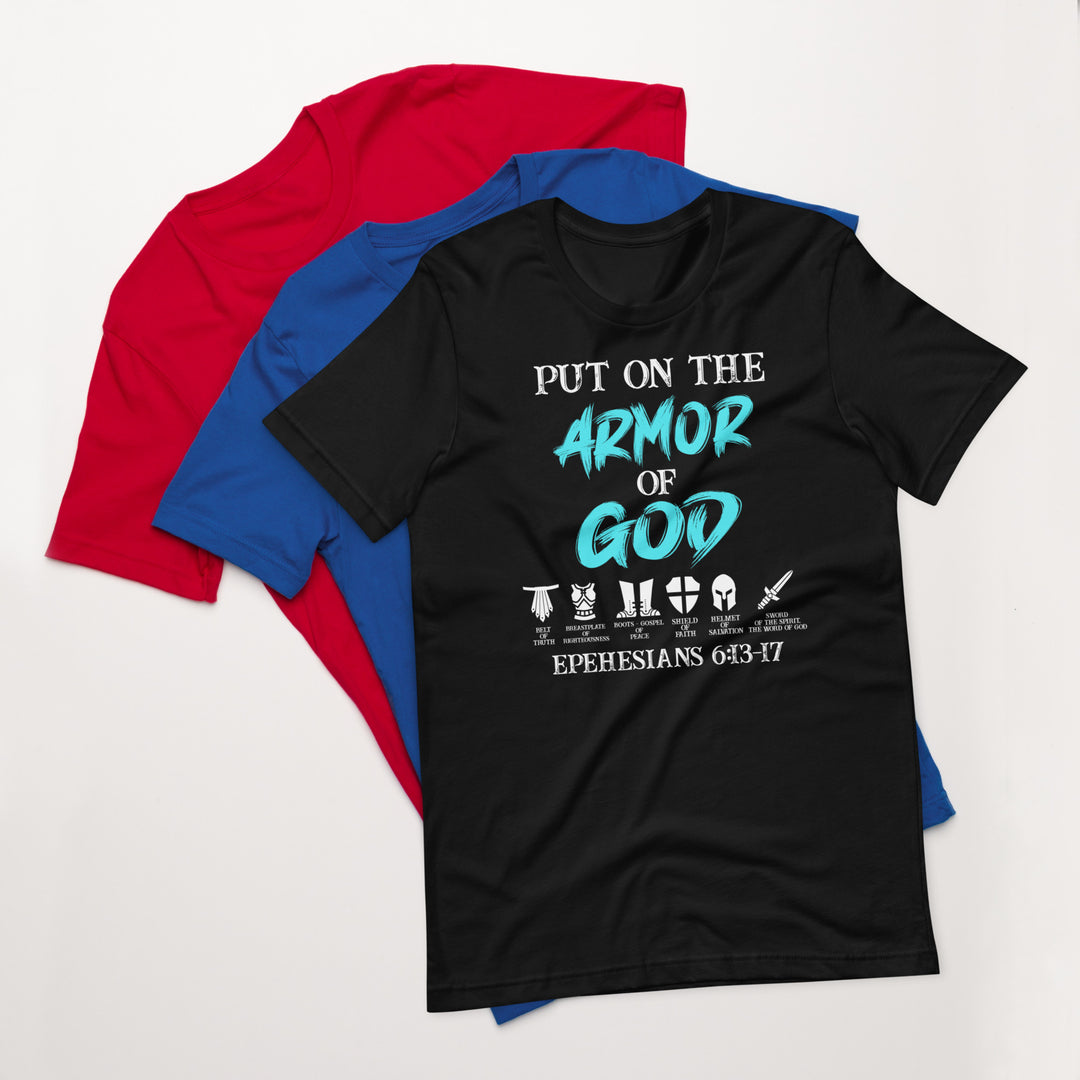 F&H Put on the Armor of God Ephesians 6:13-17 Mens T-shirt