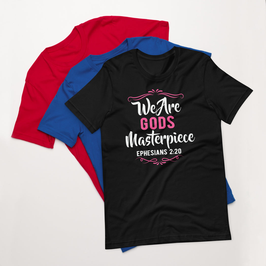 F&H Christian We Are Gods Masterpiece Ephesians 2:20 Womens t-shirt