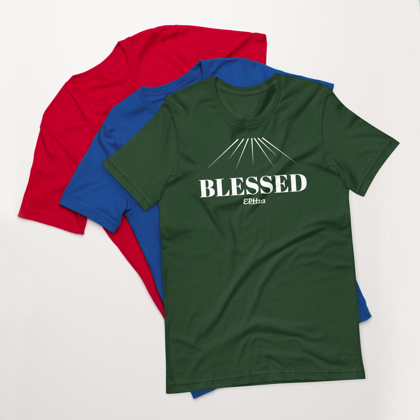 F&H Christian Blessed Ephesians 1:3 Mens T-shirt