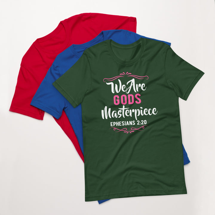 F&H Christian We Are Gods Masterpiece Ephesians 2:20 Womens t-shirt
