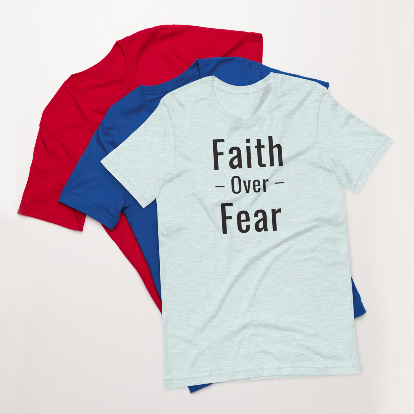 F&H Christian Faith Over Fear Men's T-Shirt - Faith and Happiness Store