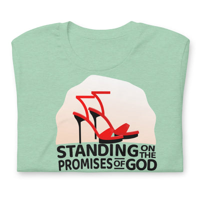 F&H Christian Standing on The Promises of God Women's T-Shirt - Faith and Happiness Store