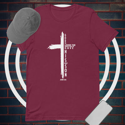 F&H Christian The Cross John 3:16 Mens T-shirt