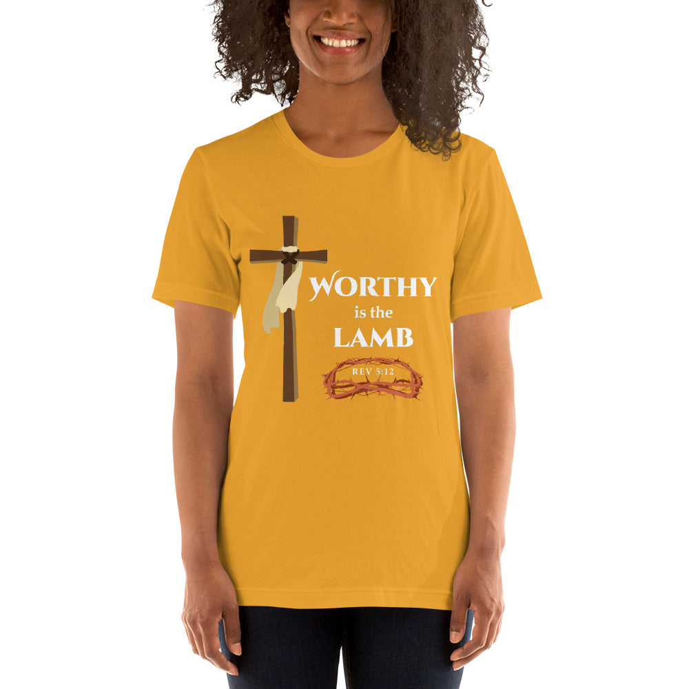 F&H Worthy is the Lamb Womens t-shirt - Faith and Happiness Store
