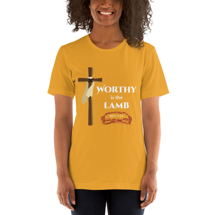 F&H Worthy is the Lamb Womens t-shirt - Faith and Happiness Store