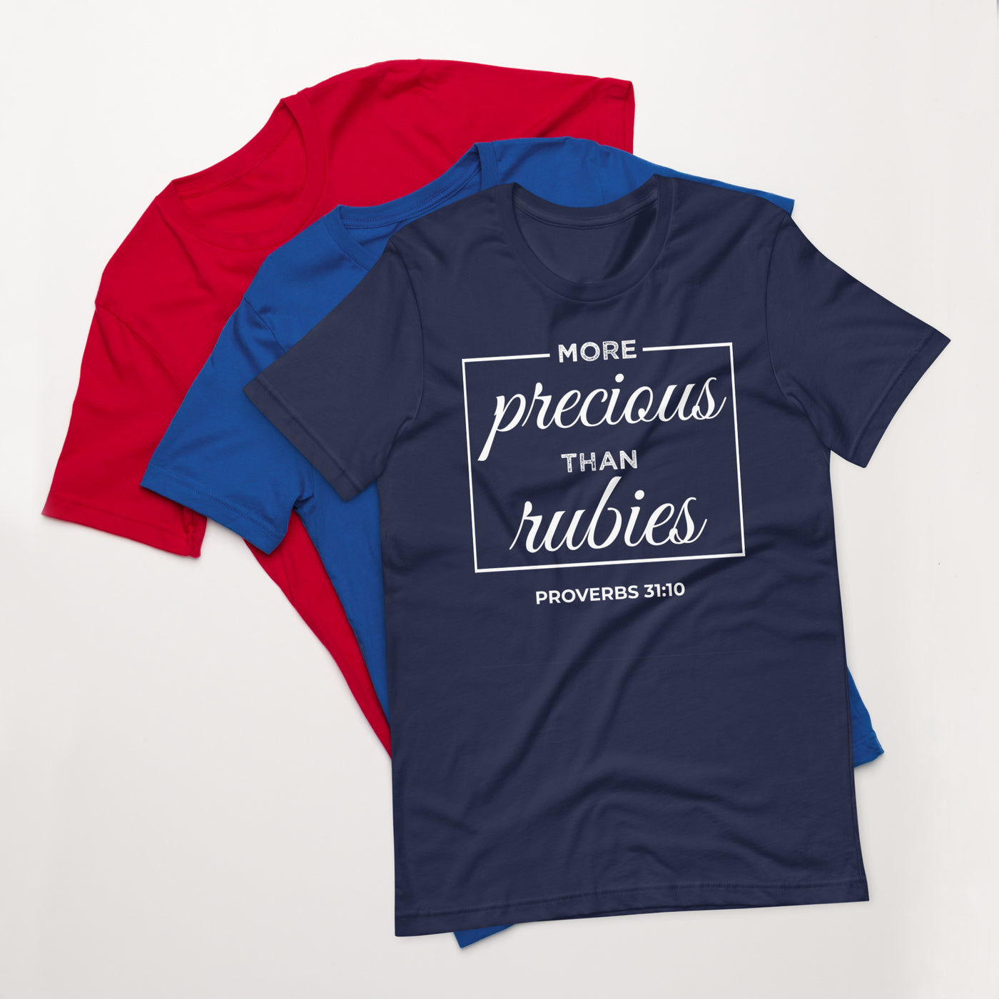 F&H Christian More Precious Than Rubies Women's T-Shirt - Faith and Happiness Store