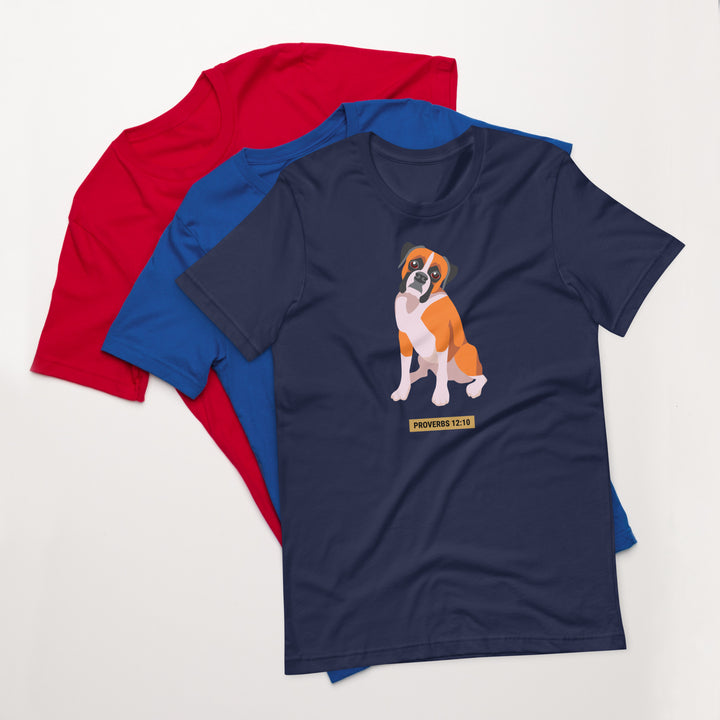 F&H Christian Proverbs Boxer Dog Unisex T-Shirt - Faith and Happiness Store
