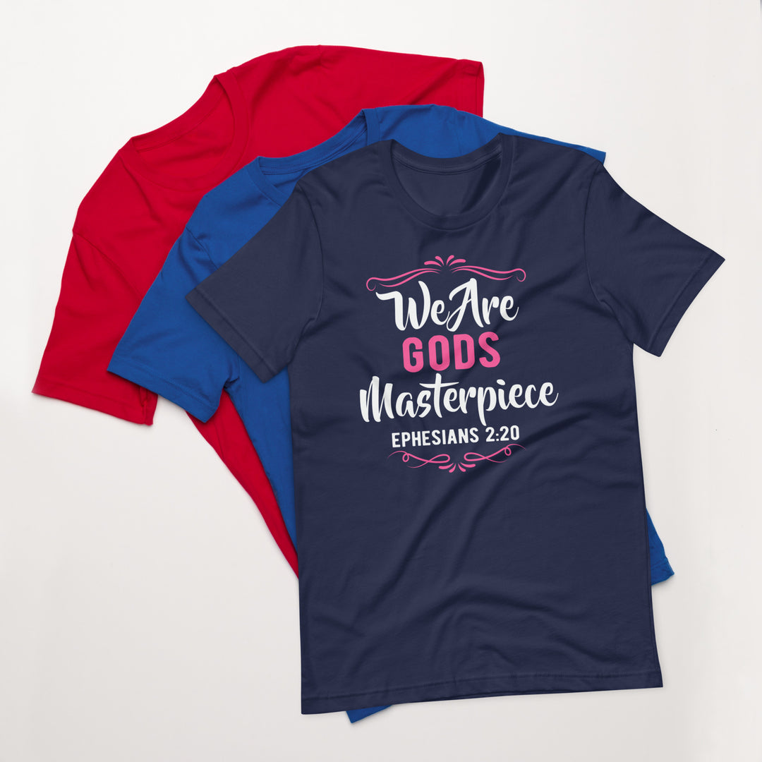 F&H Christian We Are Gods Masterpiece Ephesians 2:20 Womens t-shirt