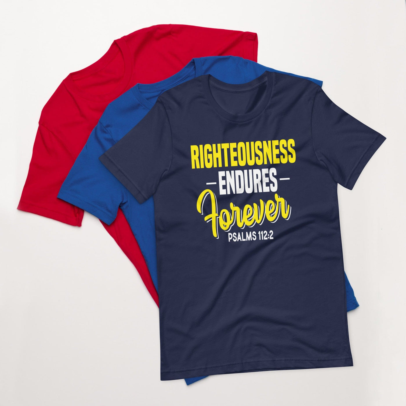 F&H Christian Righteousness Endures Forever Psalms112:2 womens  t-shirt