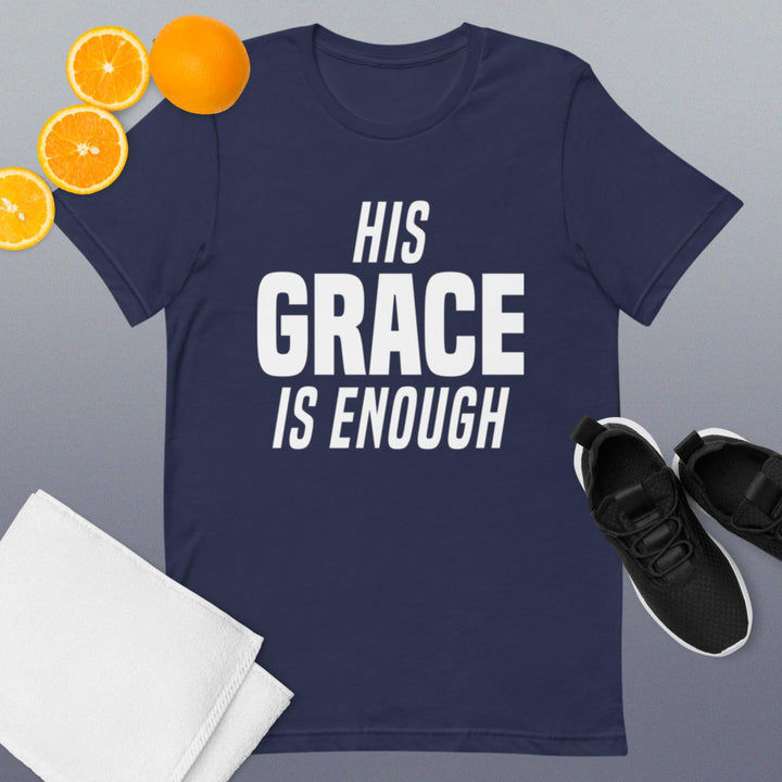 F&H Christian His Grace Is Enough Mens T-shirt