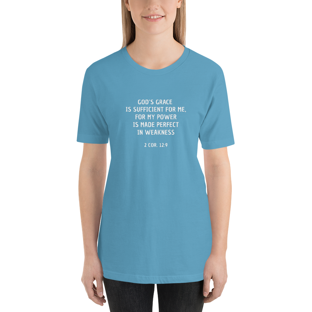 F&H Christian God's Grace Is Sufficient For Me Women T-Shirt - Faith and Happiness Store