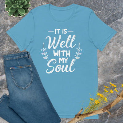 F&H Christian It Is Well With My Soul Womens T-shirt