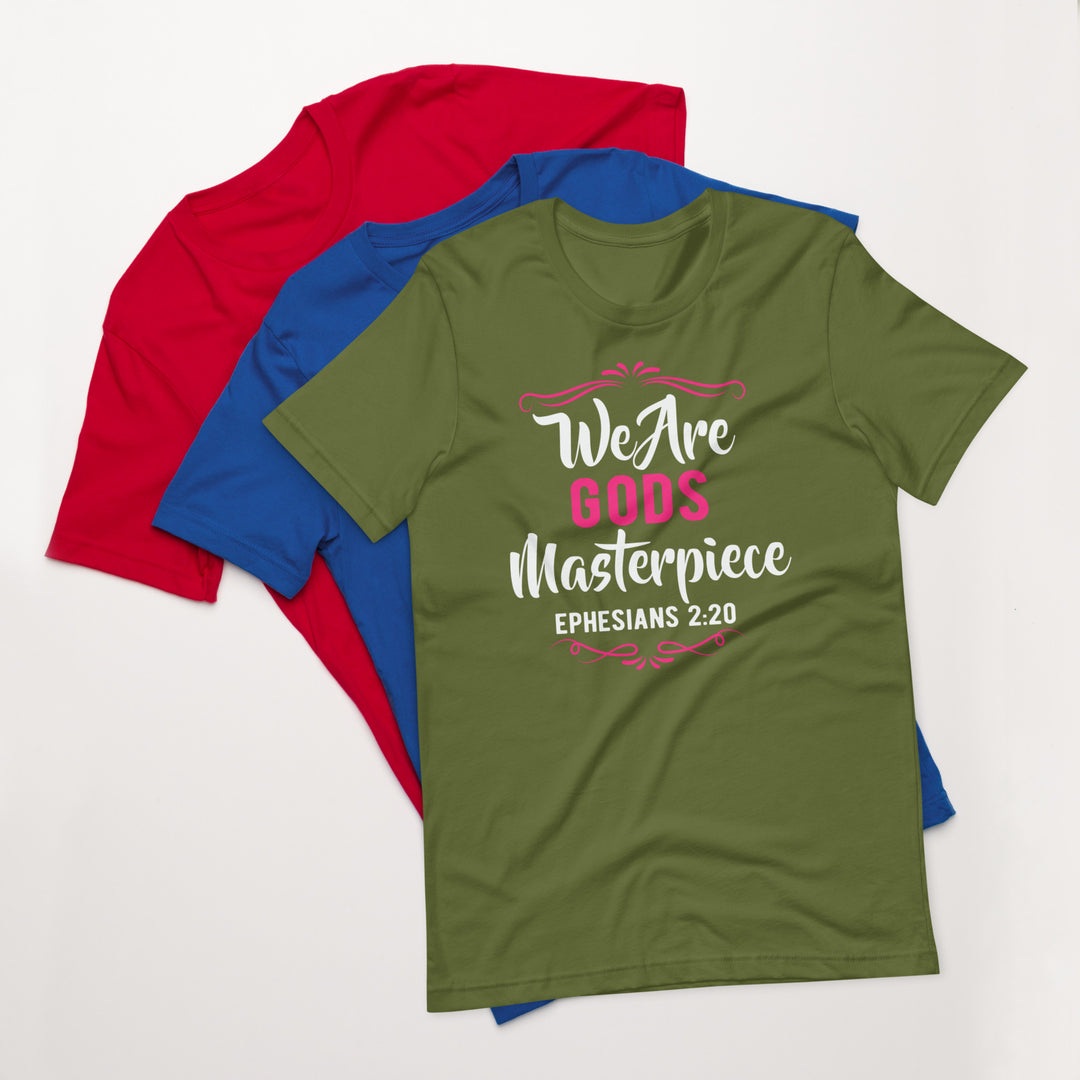 F&H Christian We Are Gods Masterpiece Ephesians 2:20 Womens t-shirt