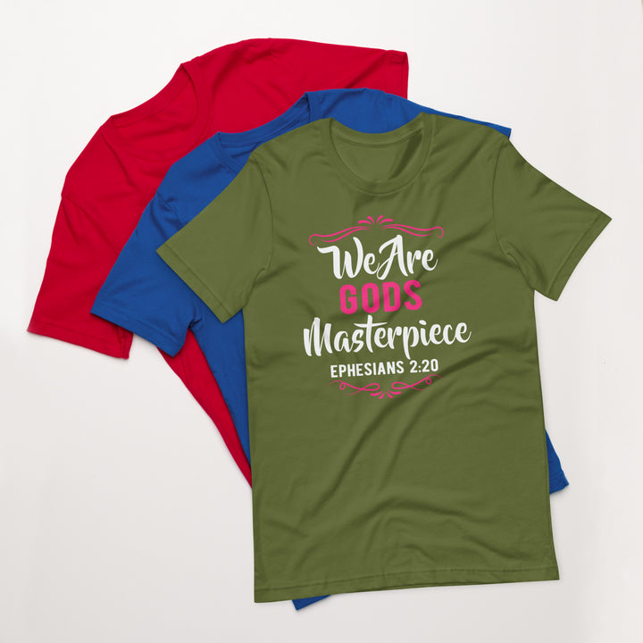 F&H Christian We Are Gods Masterpiece Ephesians 2:20 Womens t-shirt
