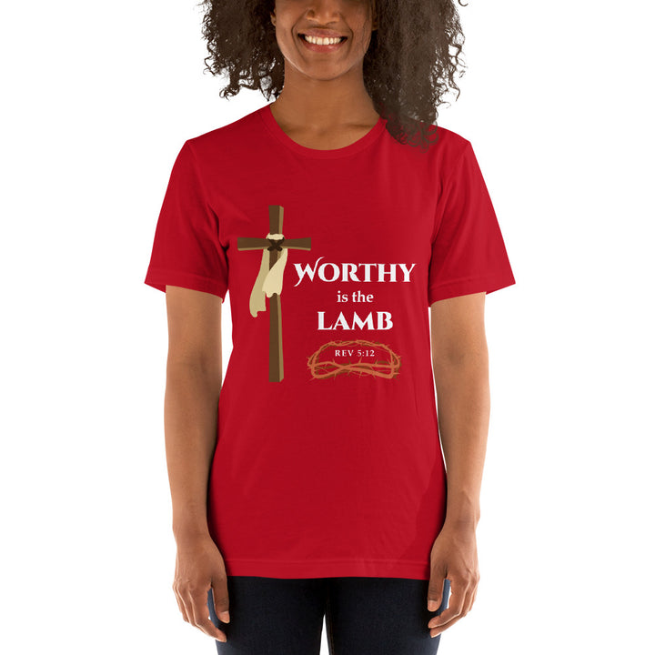 F&H Worthy is the Lamb Womens t-shirt - Faith and Happiness Store