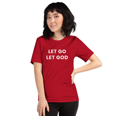 F&H Let Go Let God Women t-shirt - Faith and Happiness Store